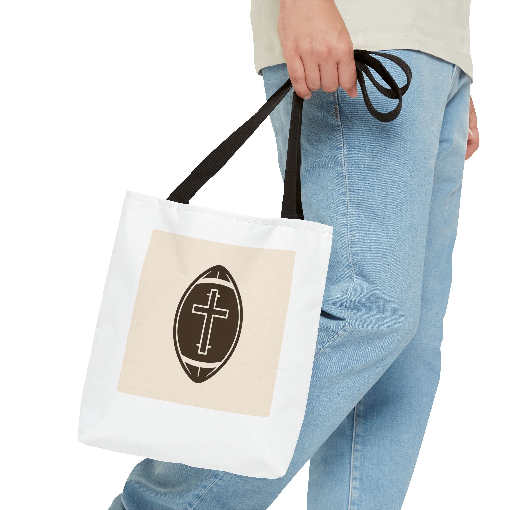 Tote Bag with the football + cross design