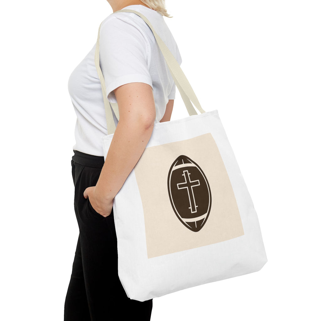 Tote Bag with the football + cross design