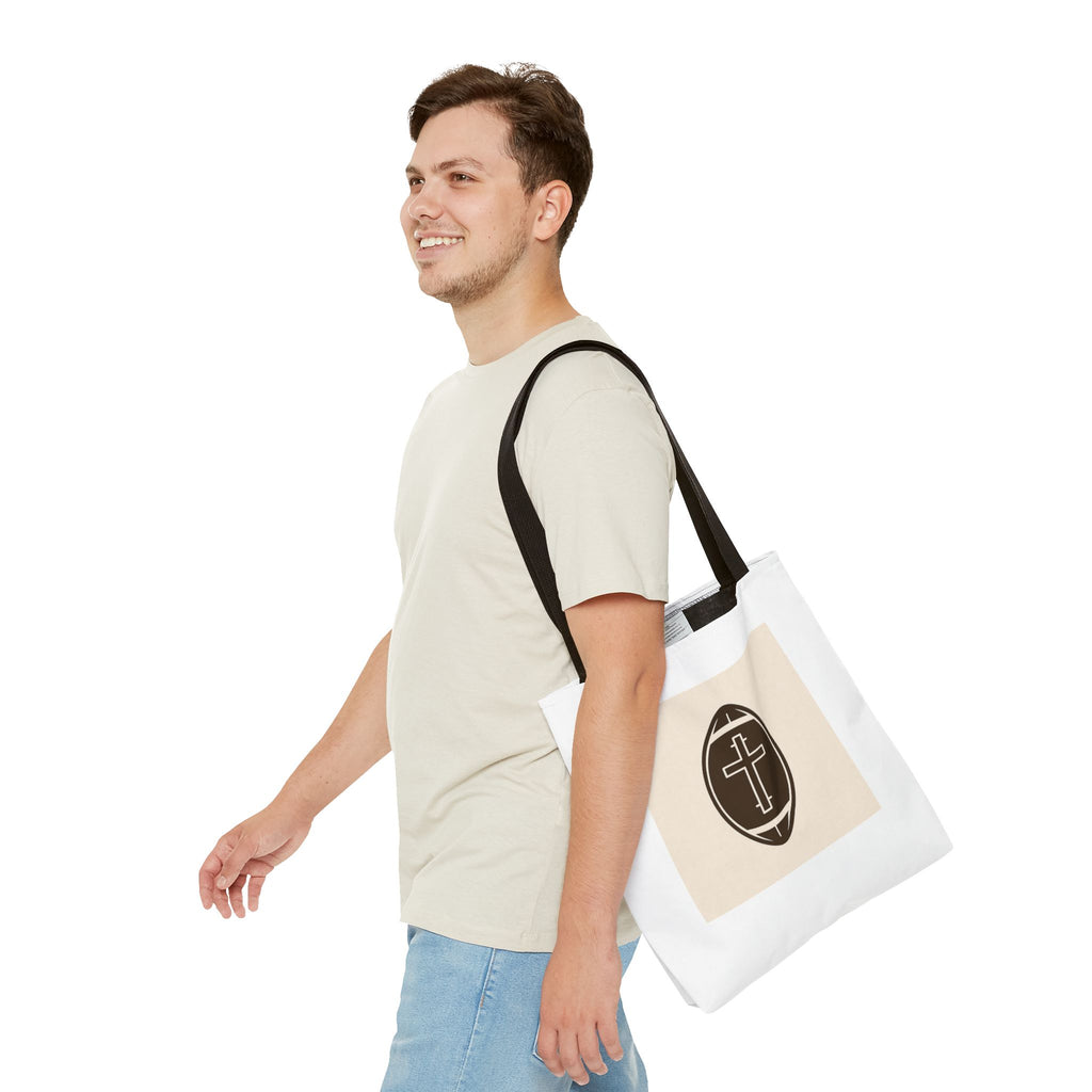 Tote Bag with the football + cross design