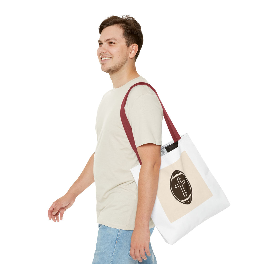 Tote Bag with the football + cross design