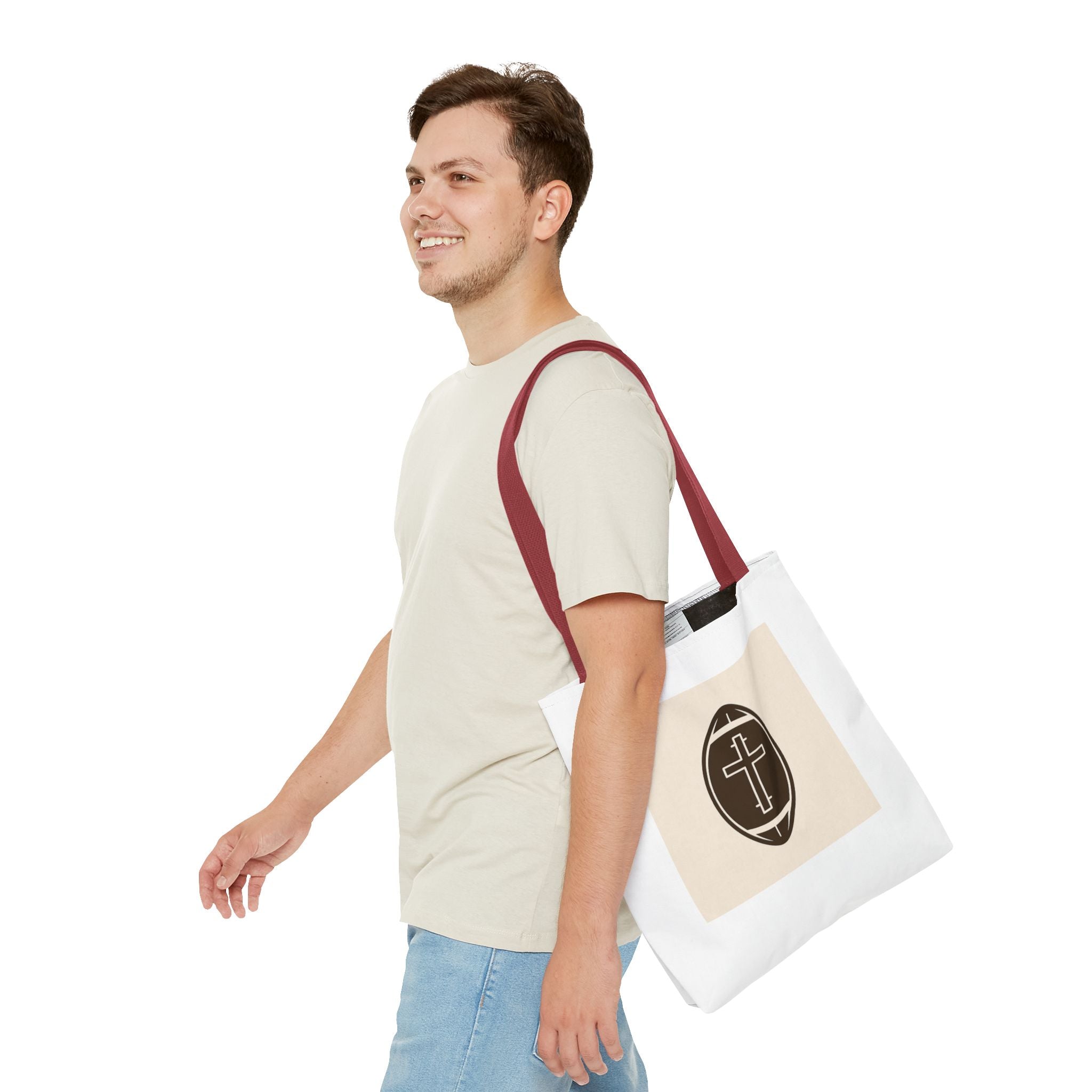 Tote Bag with the football + cross design