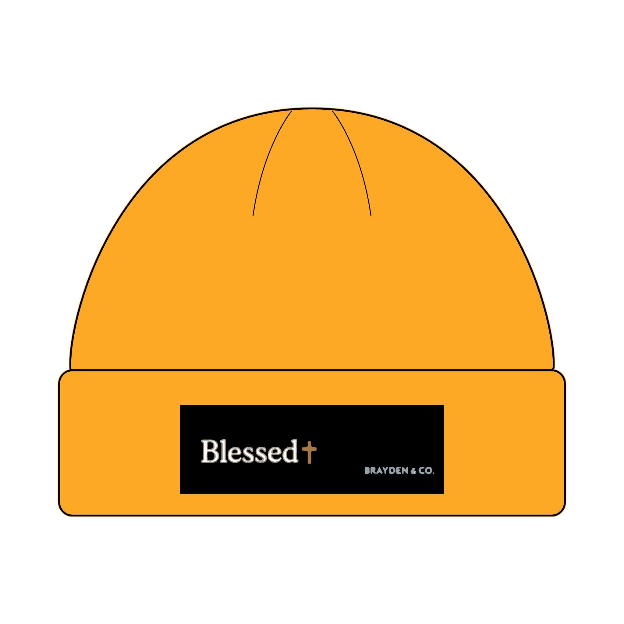 Cuff Beanie with ‘Blessed✝️ design