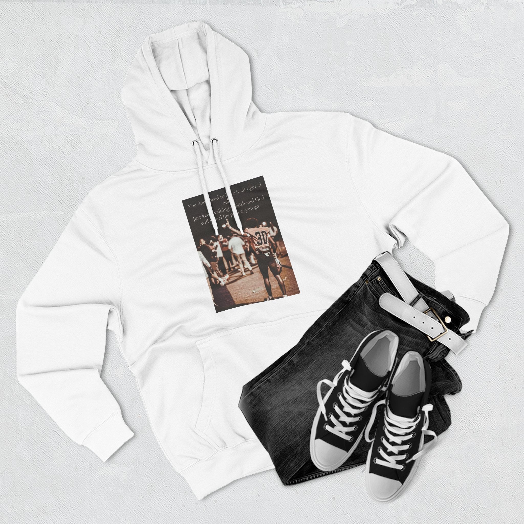 🏈 Faith & Football Fleece Hoodie - "Walking in Faith" Edition Fleece Hoodie