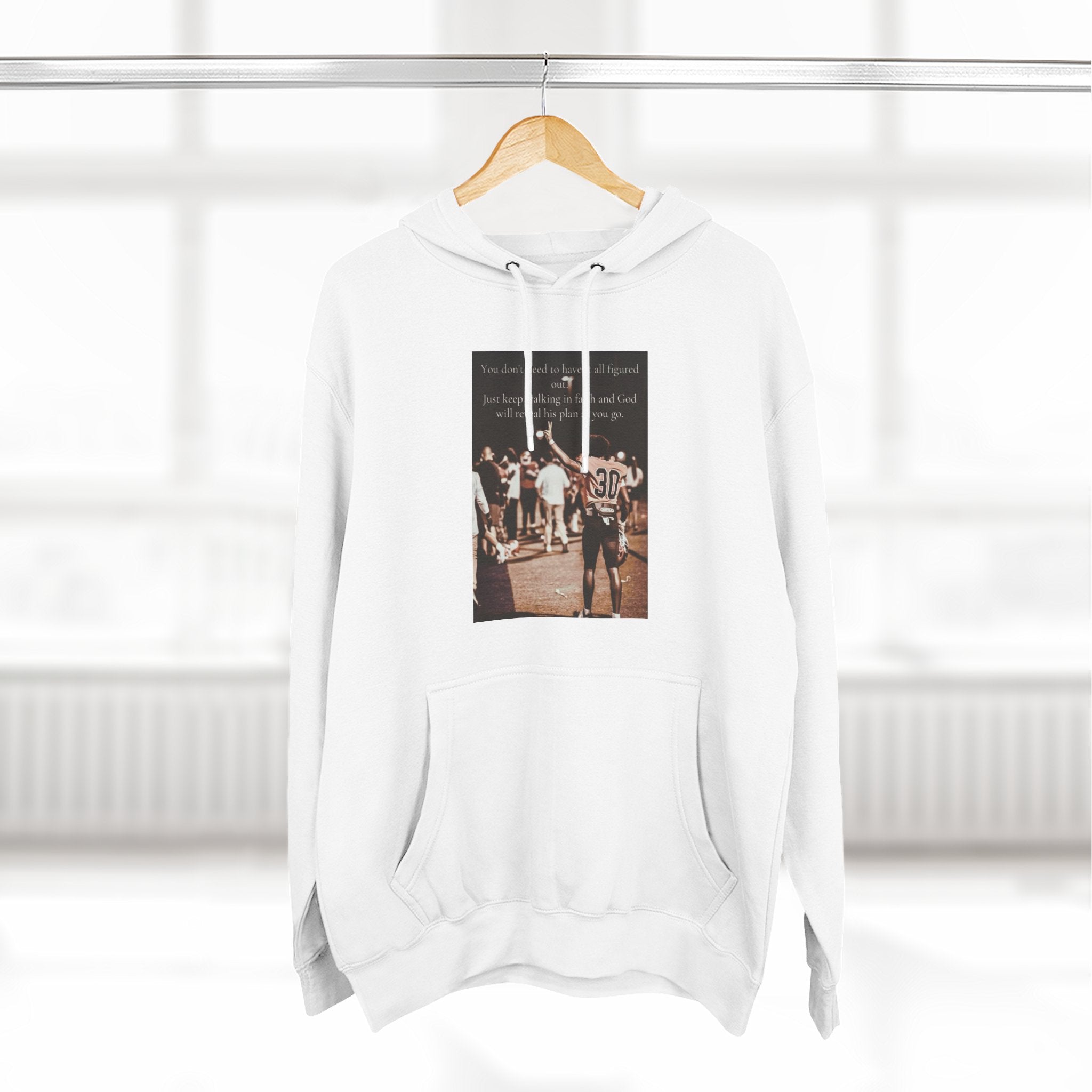 🏈 Faith & Football Fleece Hoodie - "Walking in Faith" Edition Fleece Hoodie
