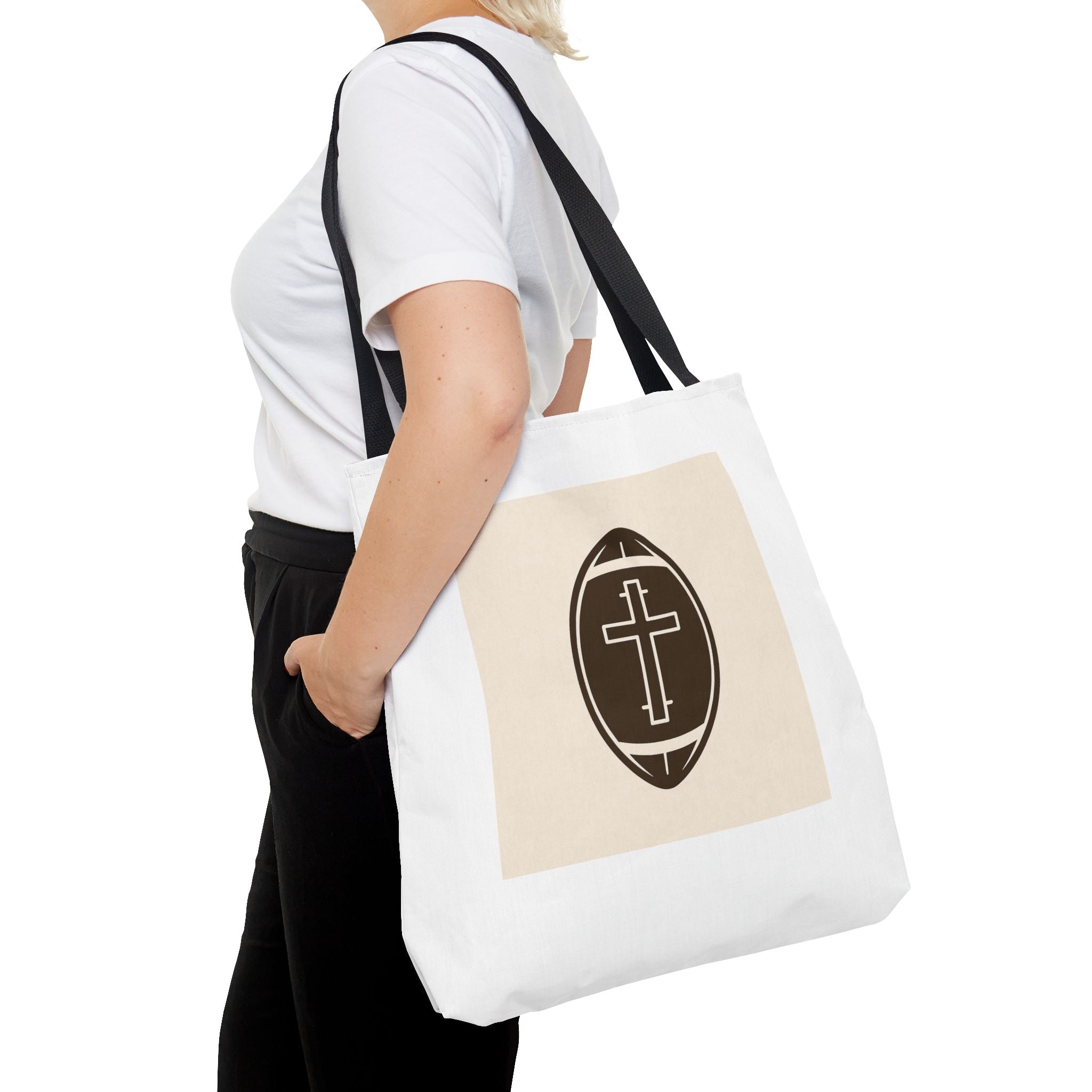 Tote Bag with the football + cross design