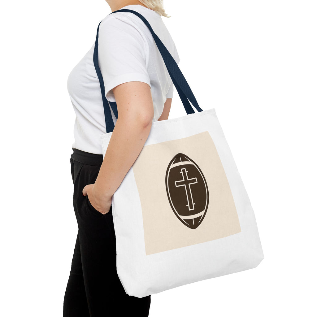 Tote Bag with the football + cross design
