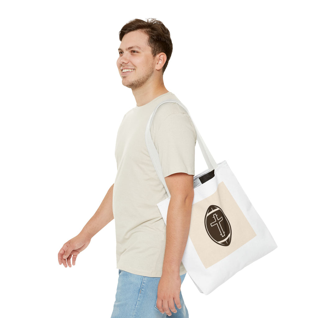 Tote Bag with the football + cross design