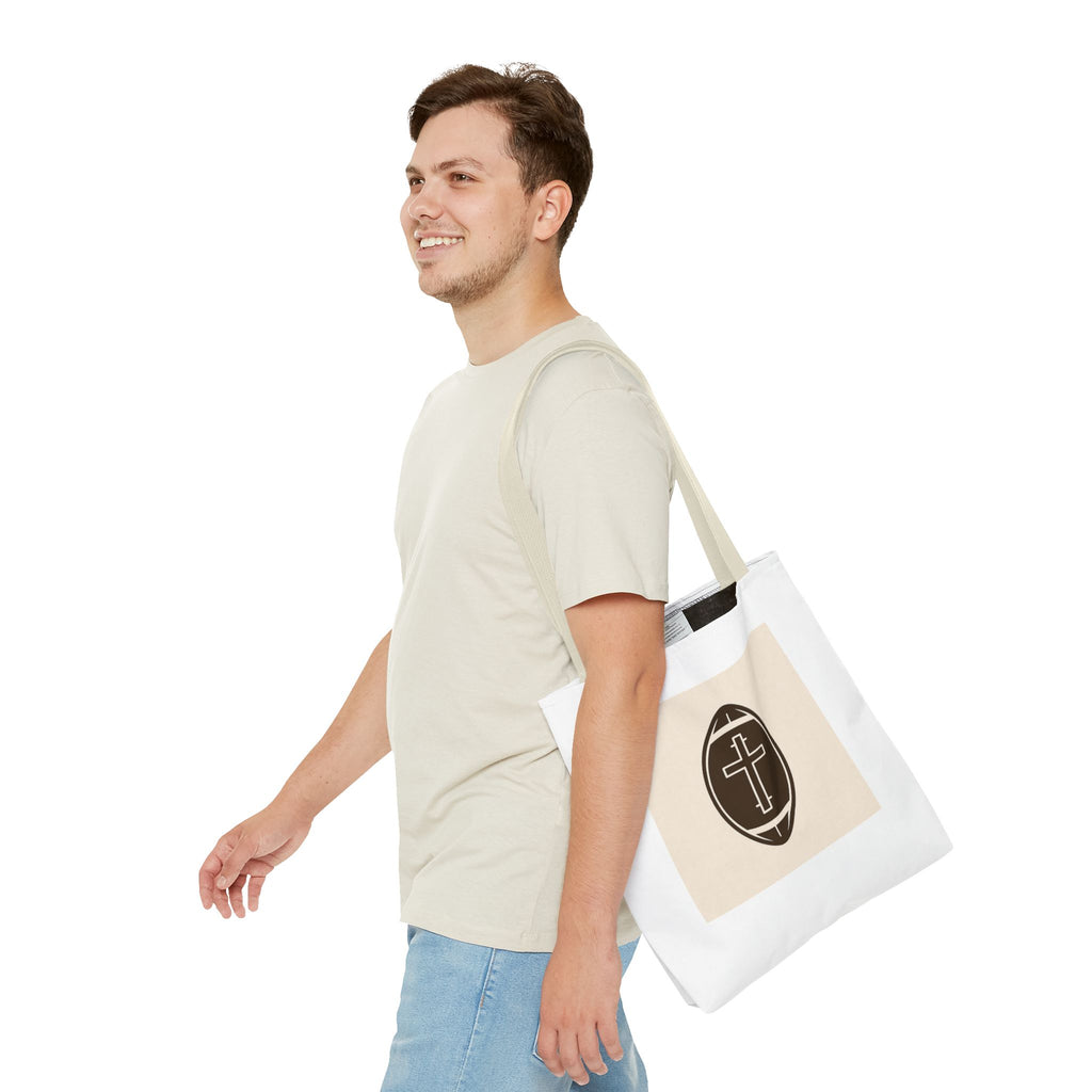 Tote Bag with the football + cross design