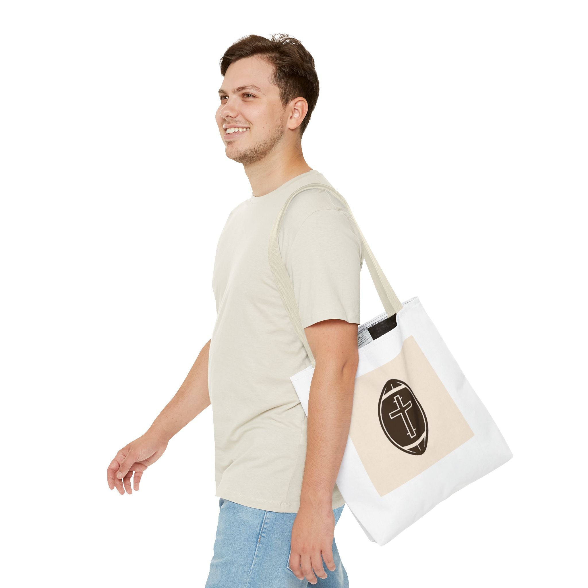 Tote Bag with the football + cross design
