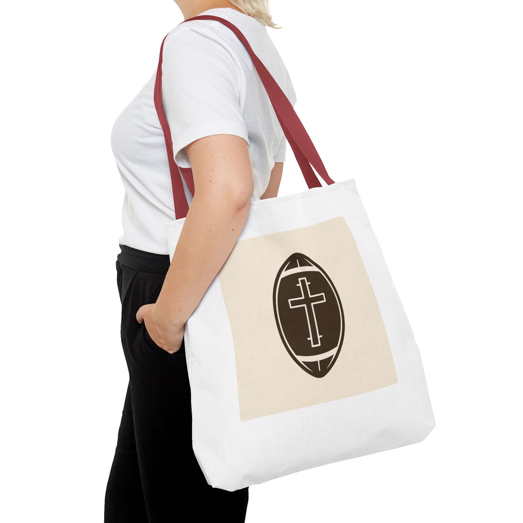 Tote Bag with the football + cross design