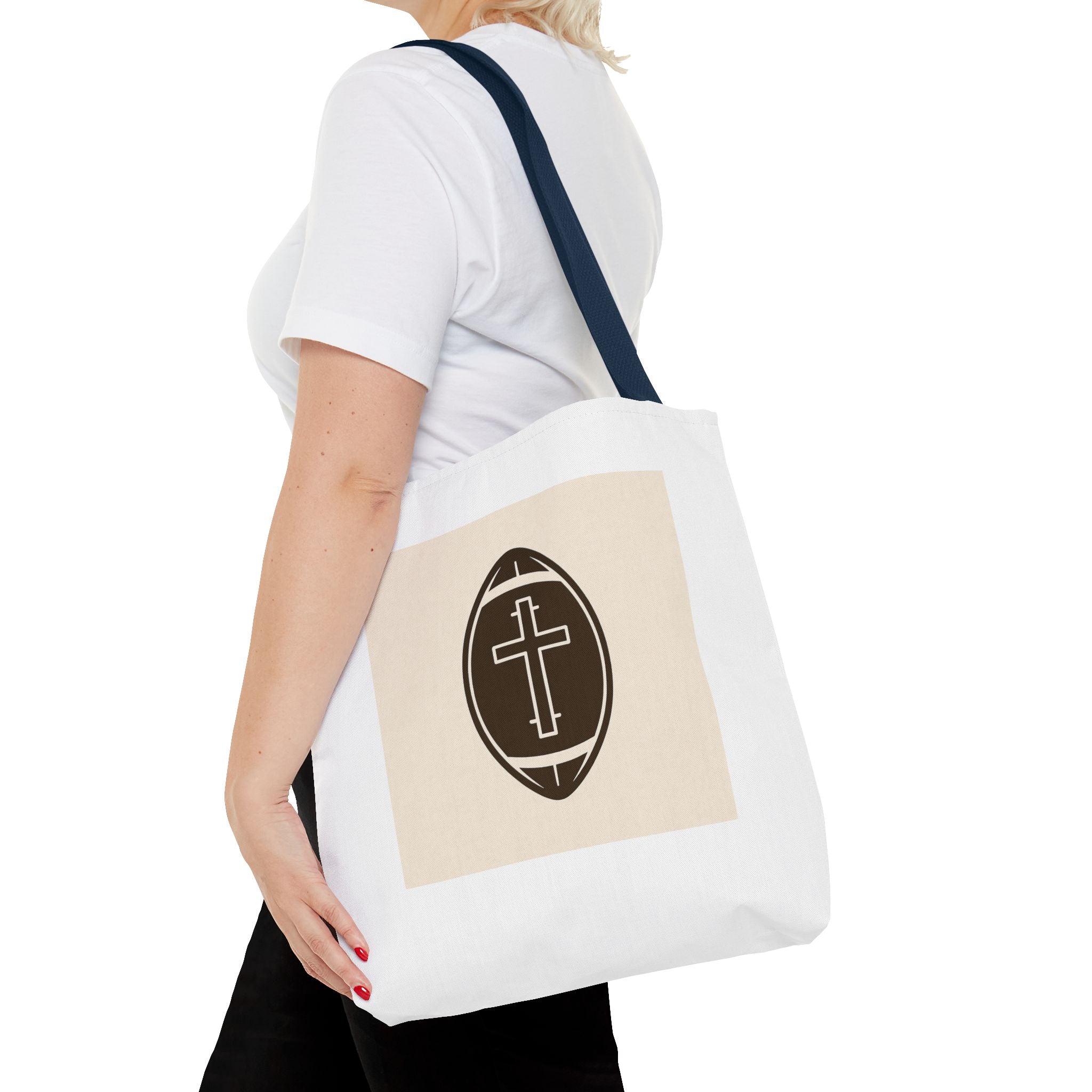Tote Bag with the football + cross design