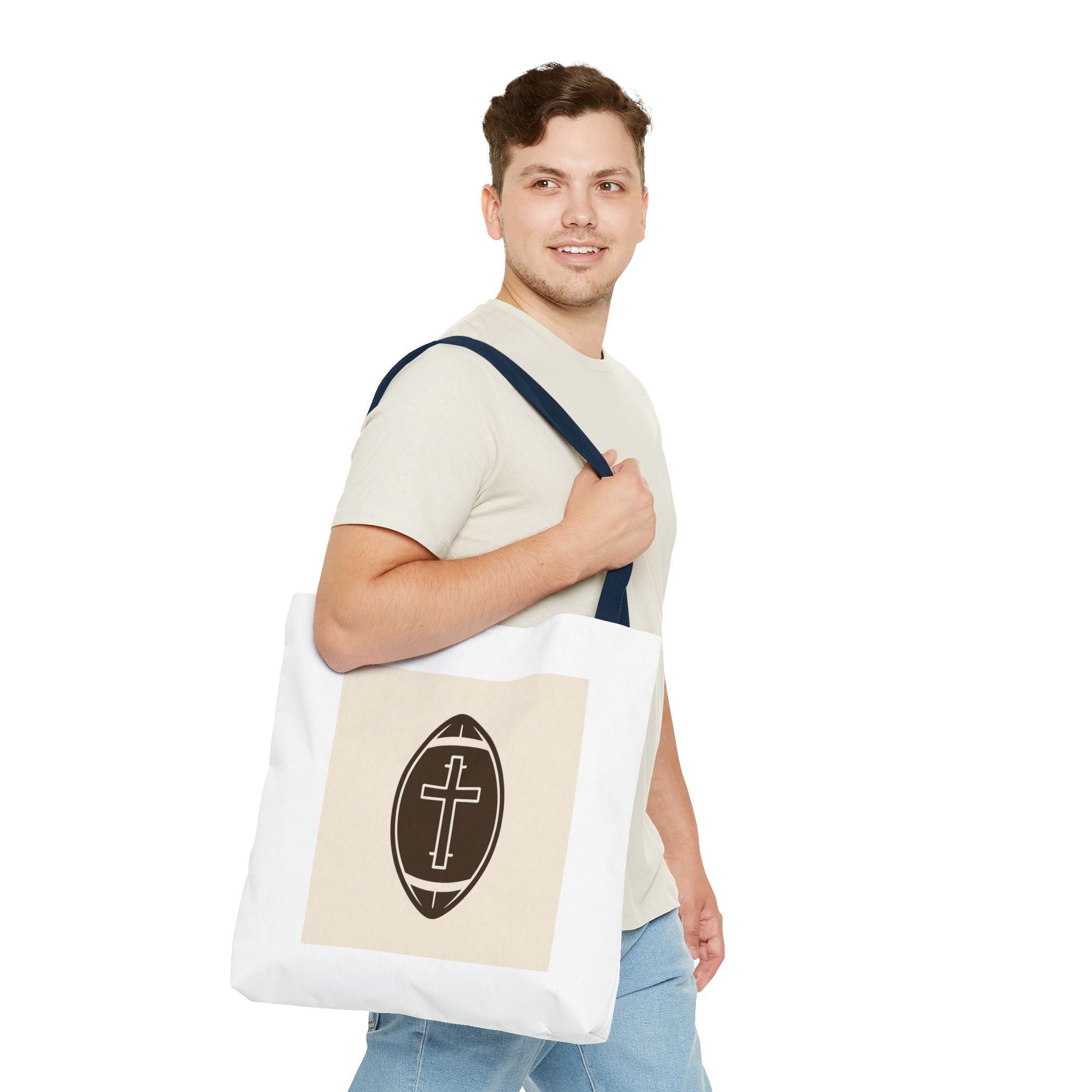 Tote Bag with the football + cross design